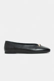 ASHY Black Matte Flat Women’s Ballet Shoes