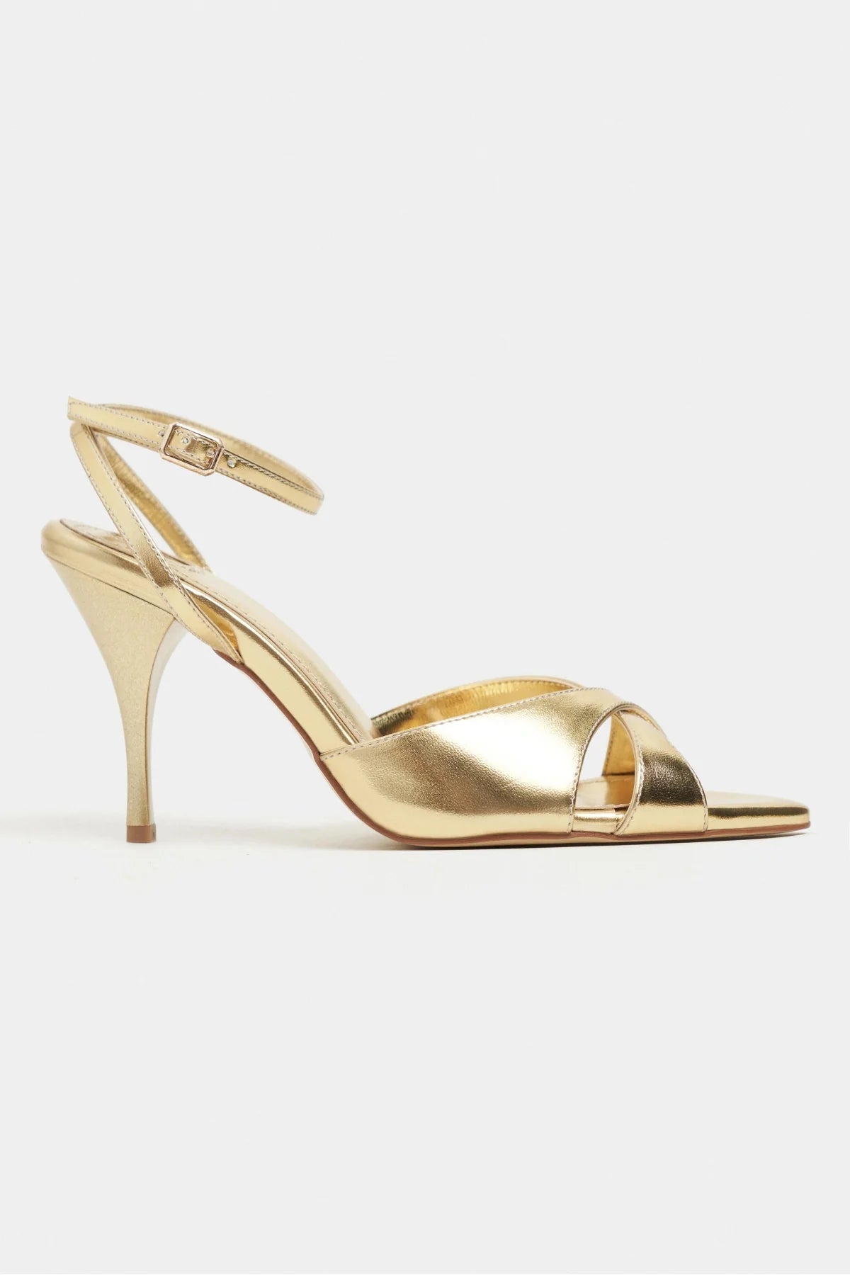 MONICA Gold Metallic Ankle Strap Detail Women’s Stiletto Heels | FOOTWEAR | Heels | Lebbse MONICA Gold Metallic Ankle Strap Detail Women’s Stiletto Heels | FOOTWEAR | Heels | Lebbse