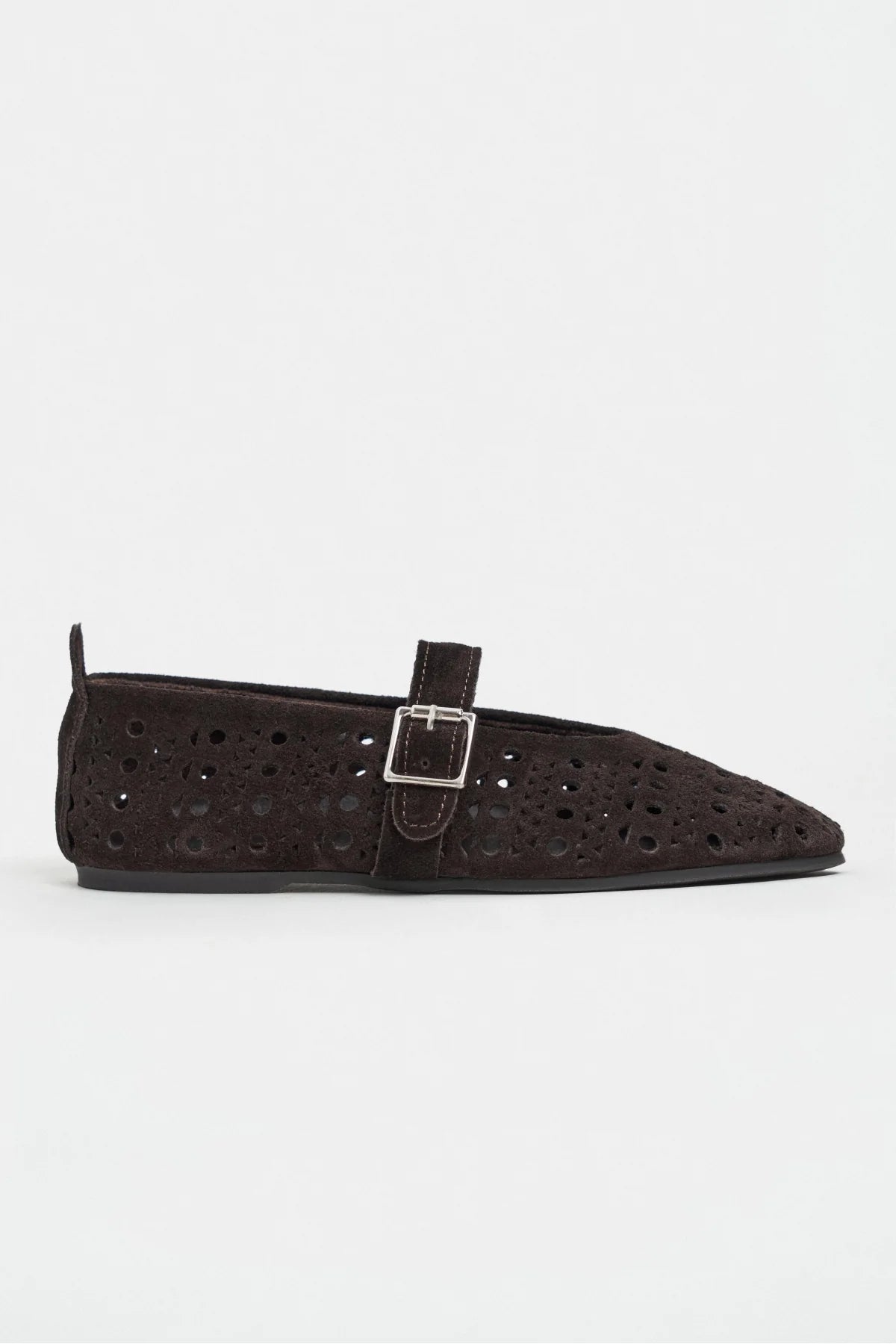 PATTER Coffee Suede Studded Genuine Leather Buckle Detail Women’s Ballerina | Ballet Flats | FOOTWEAR | Lebbse PATTER Coffee Suede Studded Genuine Leather Buckle Detail Women’s Ballerina | Ballet Flats | FOOTWEAR | Lebbse