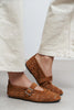PATTER Tan Suede Studded Genuine Leather Buckle Detail Women’s Ballerina Flats