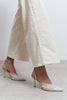 AVENY Beige Lace Embroidered Back Strap Women’s Heels