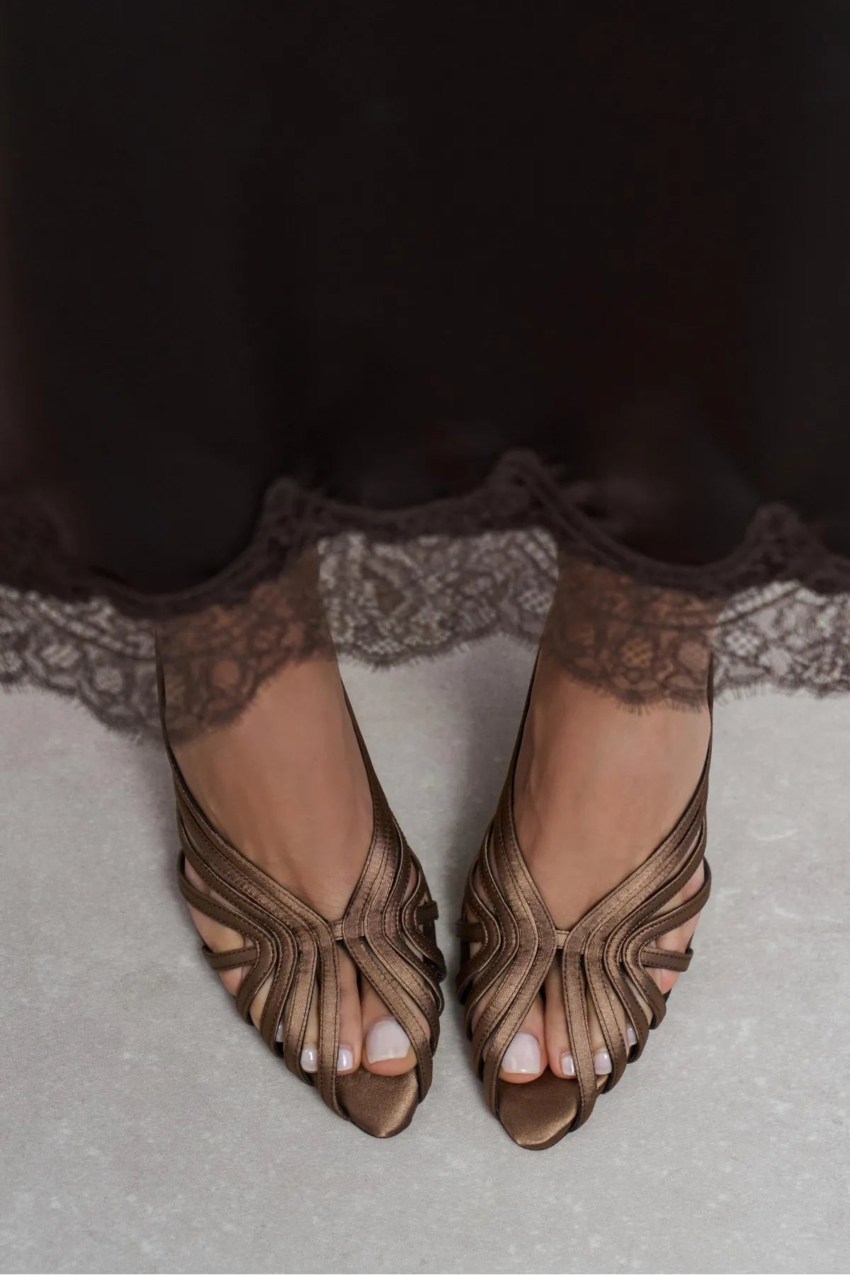 JUDITH Coffee Satin Open Toe Cage Detail Women’s Heeled Slippers | FOOTWEAR | Heels | Slipper | Lebbse JUDITH Coffee Satin Open Toe Cage Detail Women’s Heeled Slippers | FOOTWEAR | Heels | Slipper | Lebbse