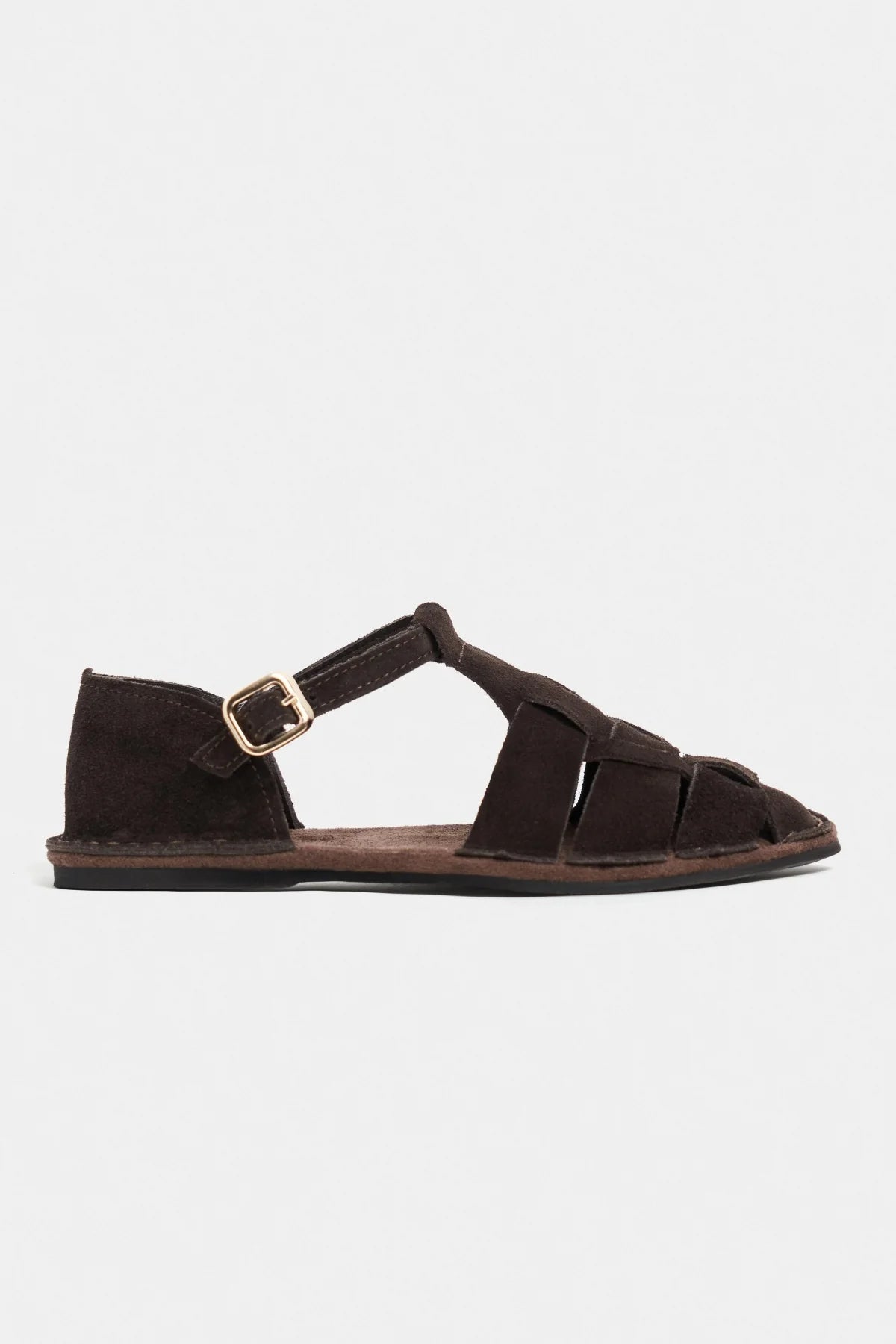 HUGEL Coffee Suede Leather Buckle Detail Women’s Sandals | FOOTWEAR | SANDALET | Lebbse HUGEL Coffee Suede Leather Buckle Detail Women’s Sandals | FOOTWEAR | SANDALET | Lebbse