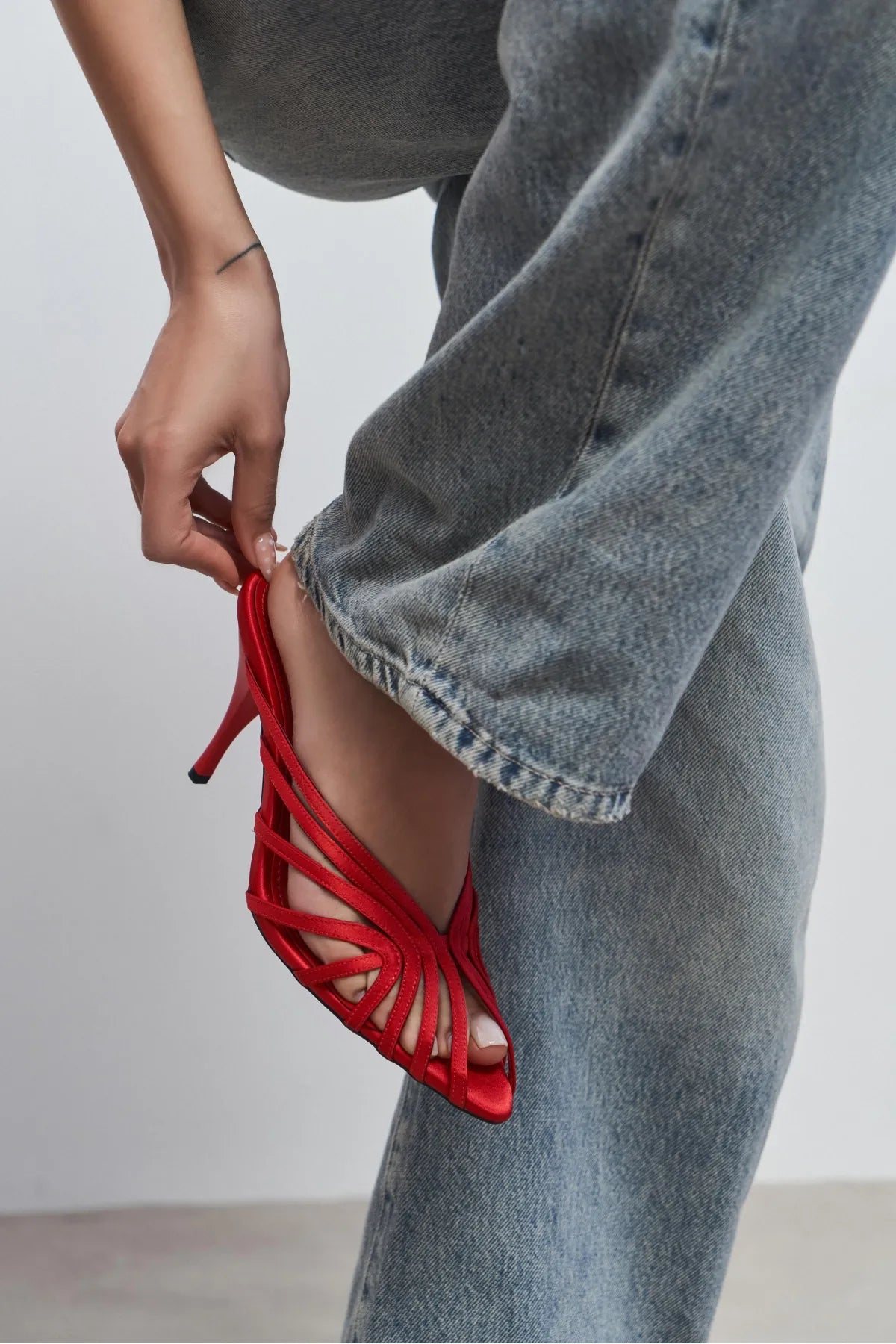 JUDITH Red Satin Open Toe Cage Detail Women’s Heeled Slippers | FOOTWEAR | Heels | Slipper | Lebbse JUDITH Red Satin Open Toe Cage Detail Women’s Heeled Slippers | FOOTWEAR | Heels | Slipper | Lebbse