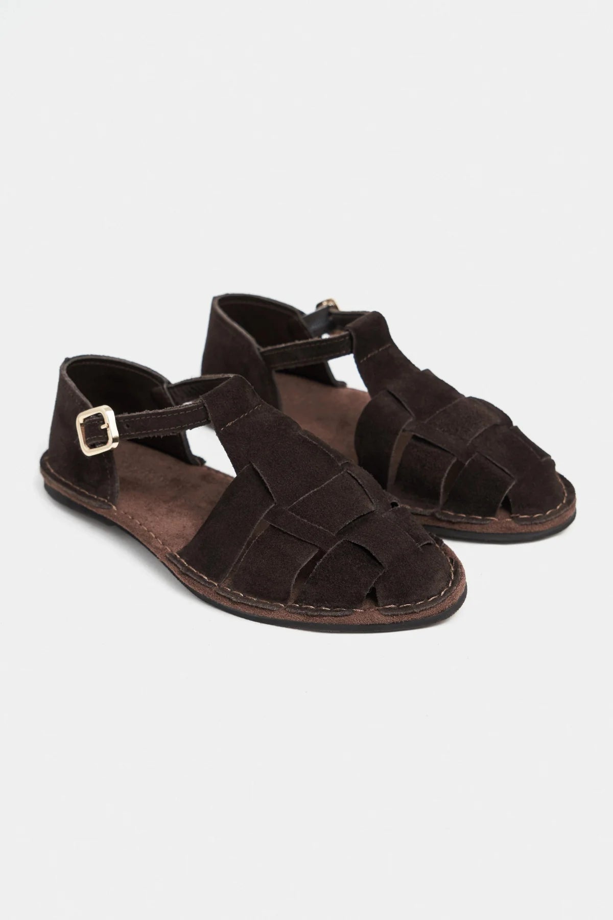 HUGEL Coffee Suede Leather Buckle Detail Women’s Sandals | FOOTWEAR | SANDALET | Lebbse HUGEL Coffee Suede Leather Buckle Detail Women’s Sandals | FOOTWEAR | SANDALET | Lebbse