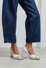EMILY WHITE & GOLD CAP-TOE BLOCK HEEL WOMEN’S SHOES
