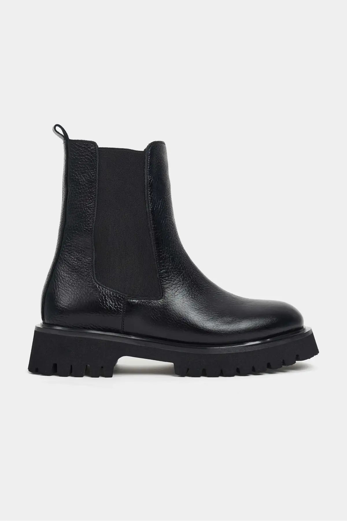 LENNON BLACK  WOMEN'S THICK-SOLED BOOTS WITH RUBBER DETAIL