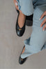 ASHY Black Matte Flat Women’s Ballet Shoes