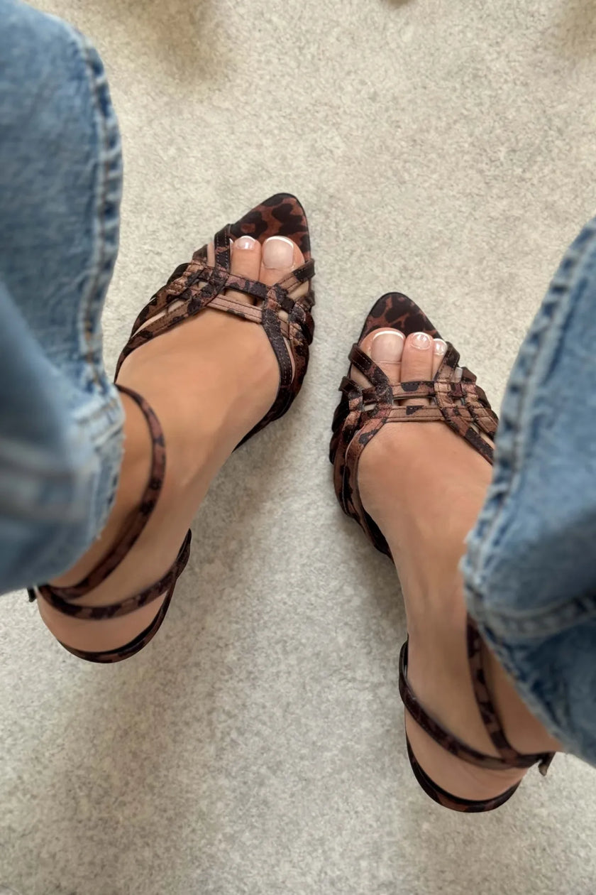 MERY LEO Satin Ankle Strap Women’s Heel Sanda