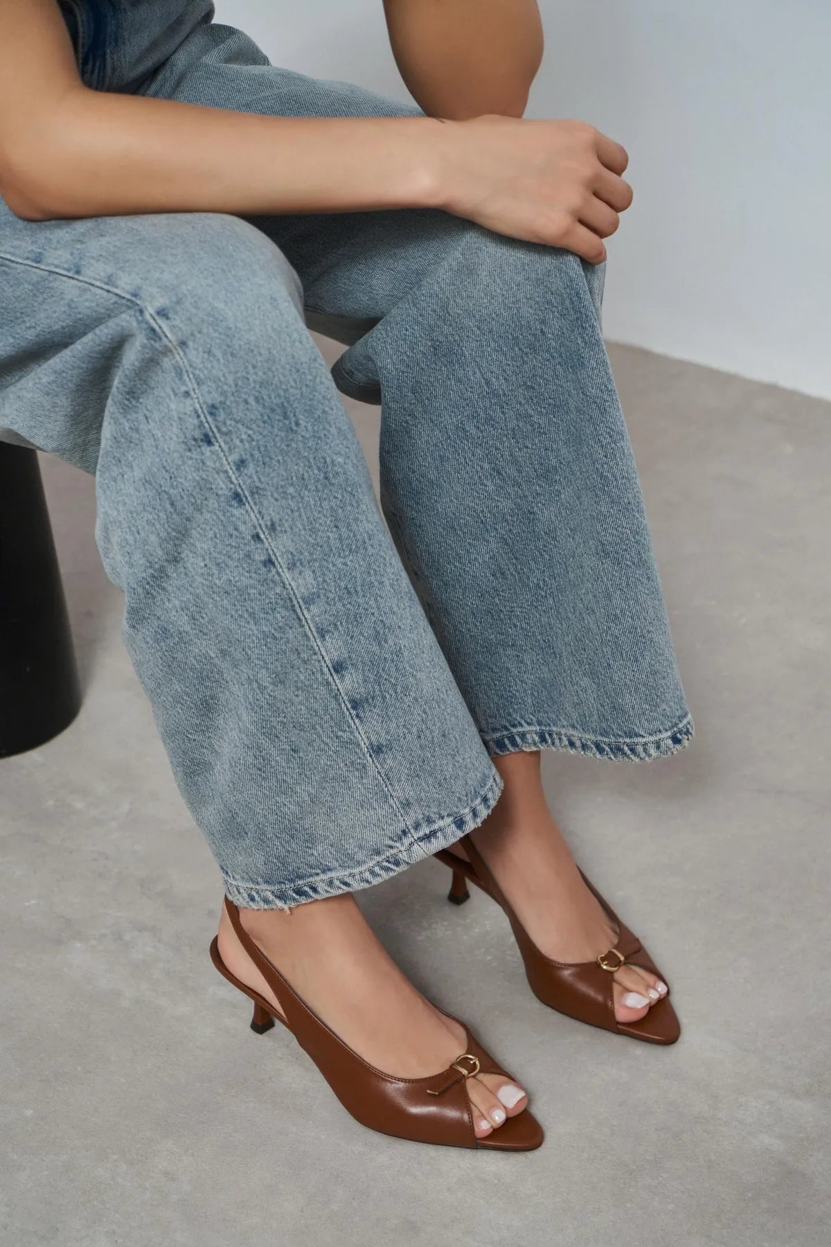 RONE Tan Matte Leather Pointed Toe Open Buckle Women’s Shoes - Pre order | FOOTWEAR | Heels | Lebbse RONE Tan Matte Leather Pointed Toe Open Buckle Women’s Shoes - Pre order | FOOTWEAR | Heels | Lebbse