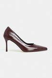 ZIVY Burgundy Rustic Patterned Blunder Toe Closed Heel Women’s Shoes