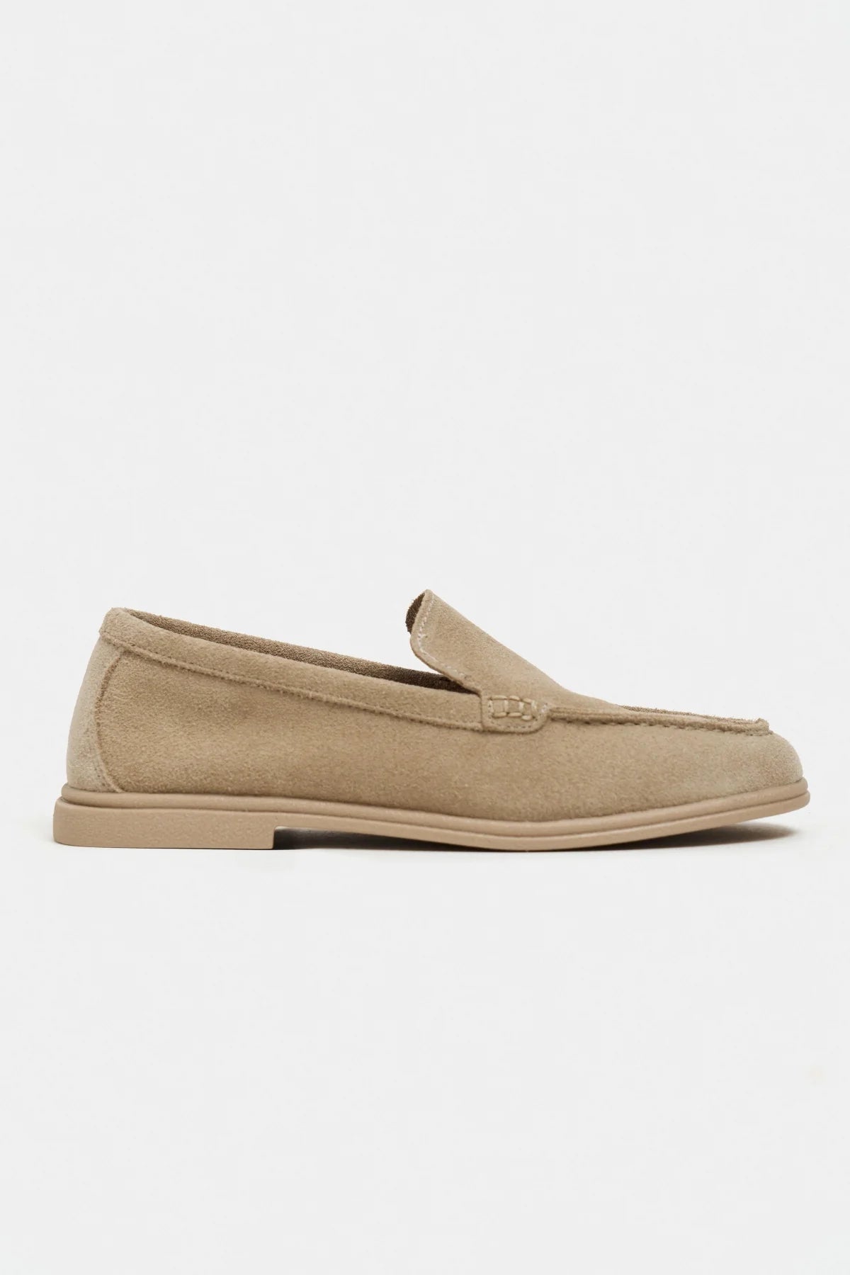 NADA Beige Suede Genuine Leather Women’s Loafer