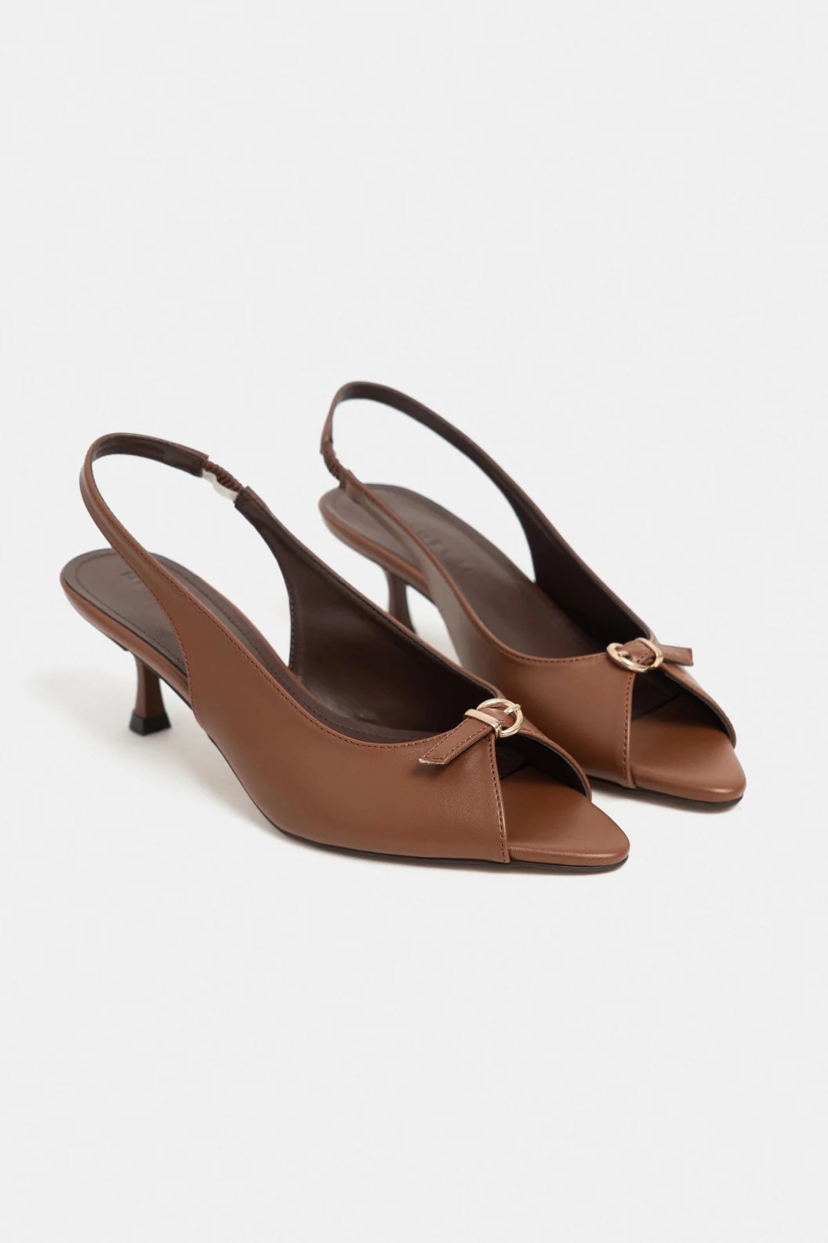RONE Tan Matte Leather Pointed Toe Open Buckle Women’s Shoes - Pre order | FOOTWEAR | Heels | Lebbse RONE Tan Matte Leather Pointed Toe Open Buckle Women’s Shoes - Pre order | FOOTWEAR | Heels | Lebbse