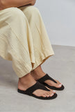 ALMIRA BROWN SUEDE LEATHER WOMEN’S FLAT TOE-POST SLIPPERS