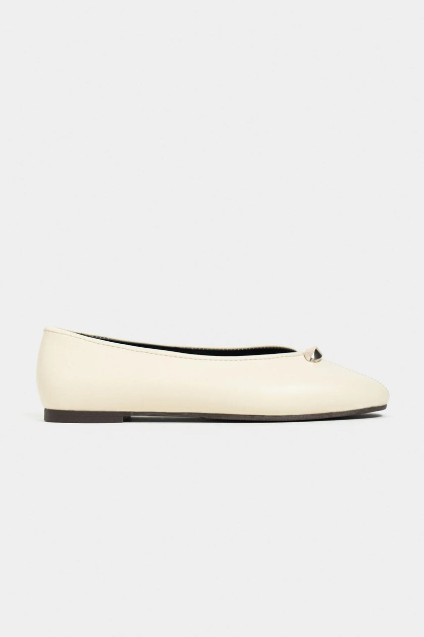 ASHY Butter Yellow Matte Flat Women’s Ballet Shoes
