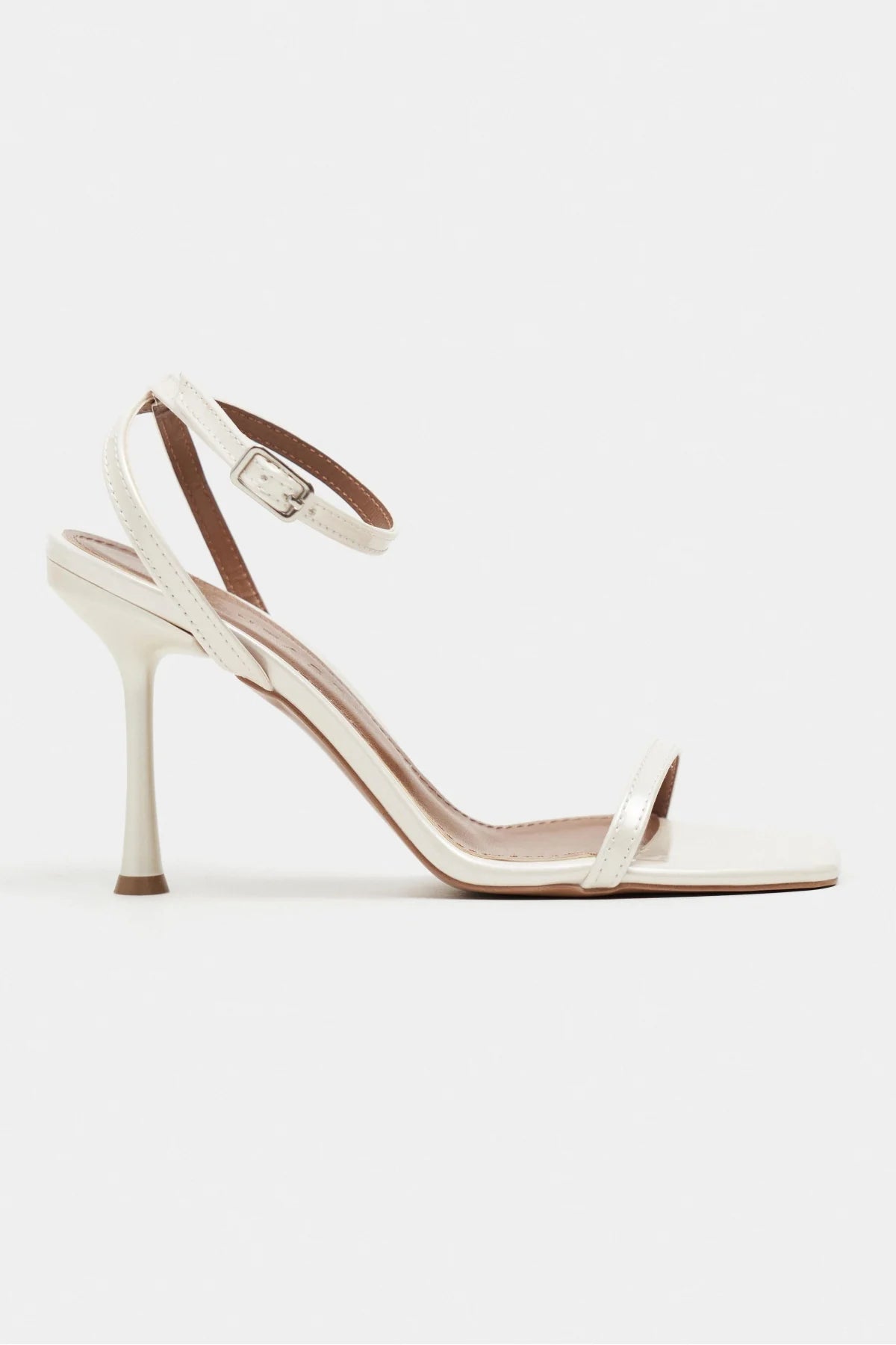 TAKI PEARL PATENT ANKLE STRAP DETAIL WOMEN’S HIGH HEELS