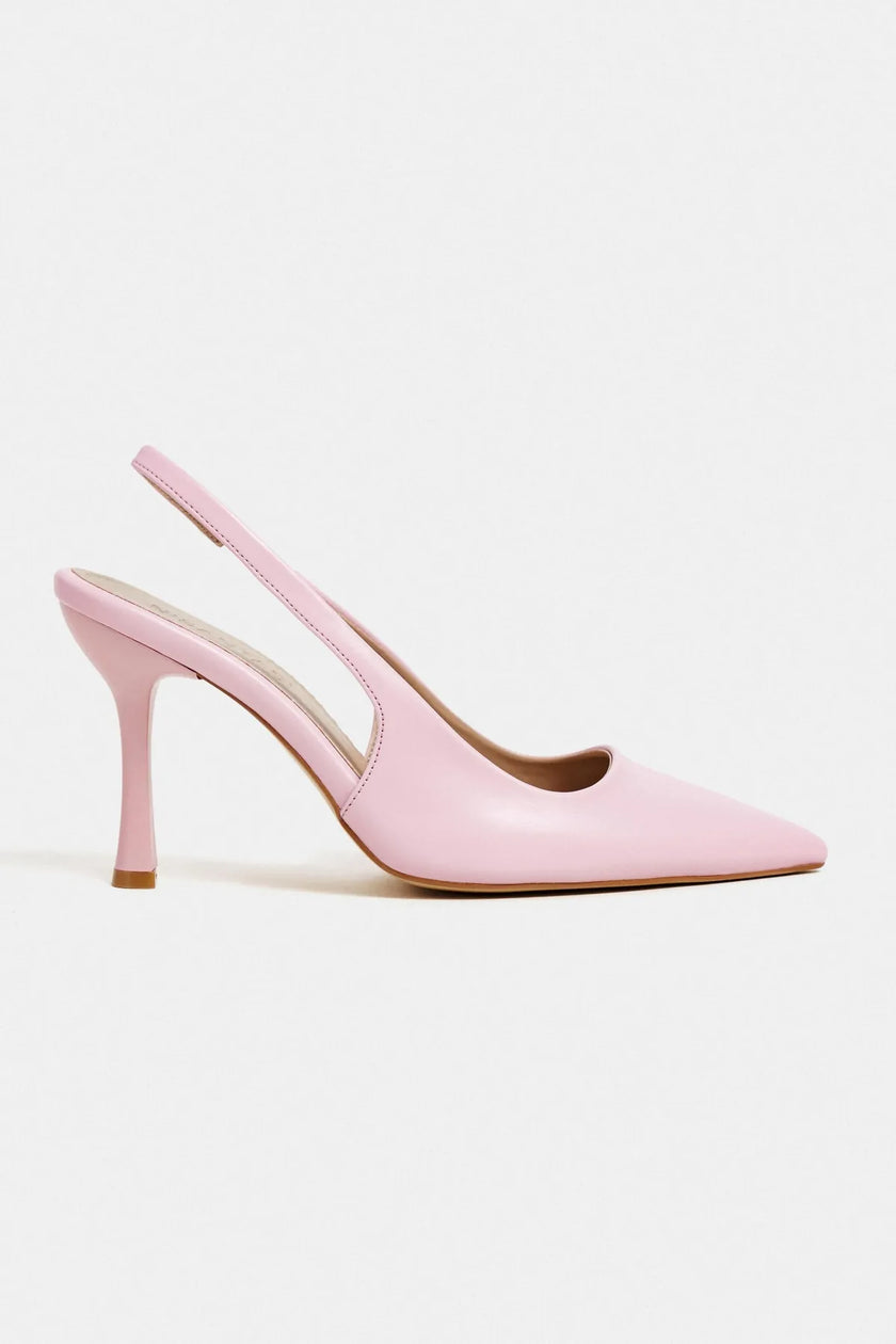 ELARA Candy Pink Matte Slingback Pointed Toe Women’s Heels