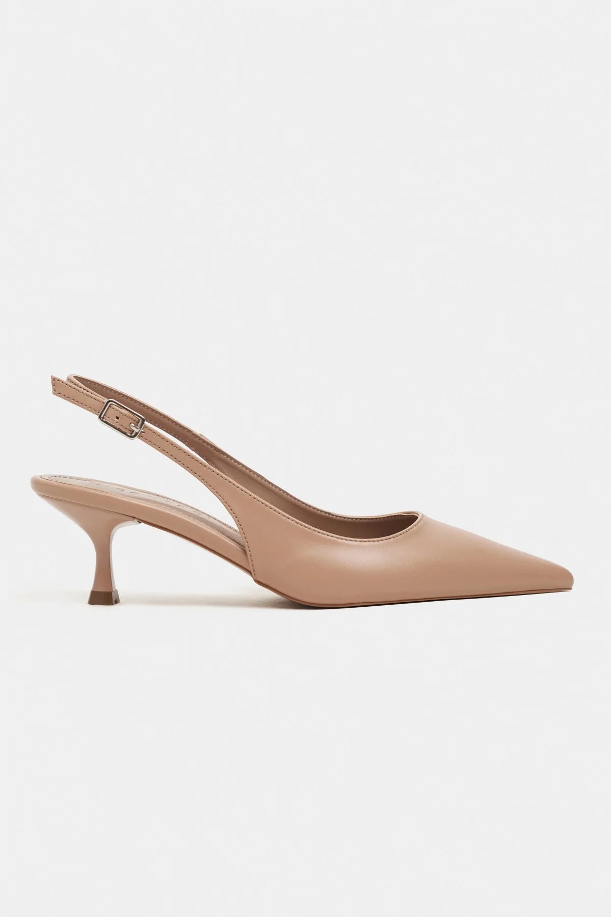 MEGY Nude Matte Pointed Toe Slingback Buckle Detail Women’s Heels | FOOTWEAR | Heels | Lebbse MEGY Nude Matte Pointed Toe Slingback Buckle Detail Women’s Heels | FOOTWEAR | Heels | Lebbse