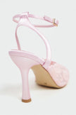 AVENY Sugar Pink Lace Embroidered Back Strap Women’s Heel Shoes