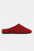 PALYA RED SUEDE STUDDED GENUINE LEATHER WOMEN’S FLAT SLIPPERS