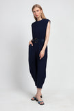 NAVY BLUE BELT JUMPSUIT - Lebbse