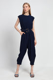 NAVY BLUE BELT JUMPSUIT - Lebbse
