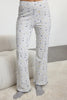 Navy Blue Gilded Galaxy Patterned Baby Overlock Detailed Knitted Pajama Set - Lebbse