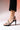 NUEVO Black Satin Stone Women's Heeled Evening Shoes - Lebbse