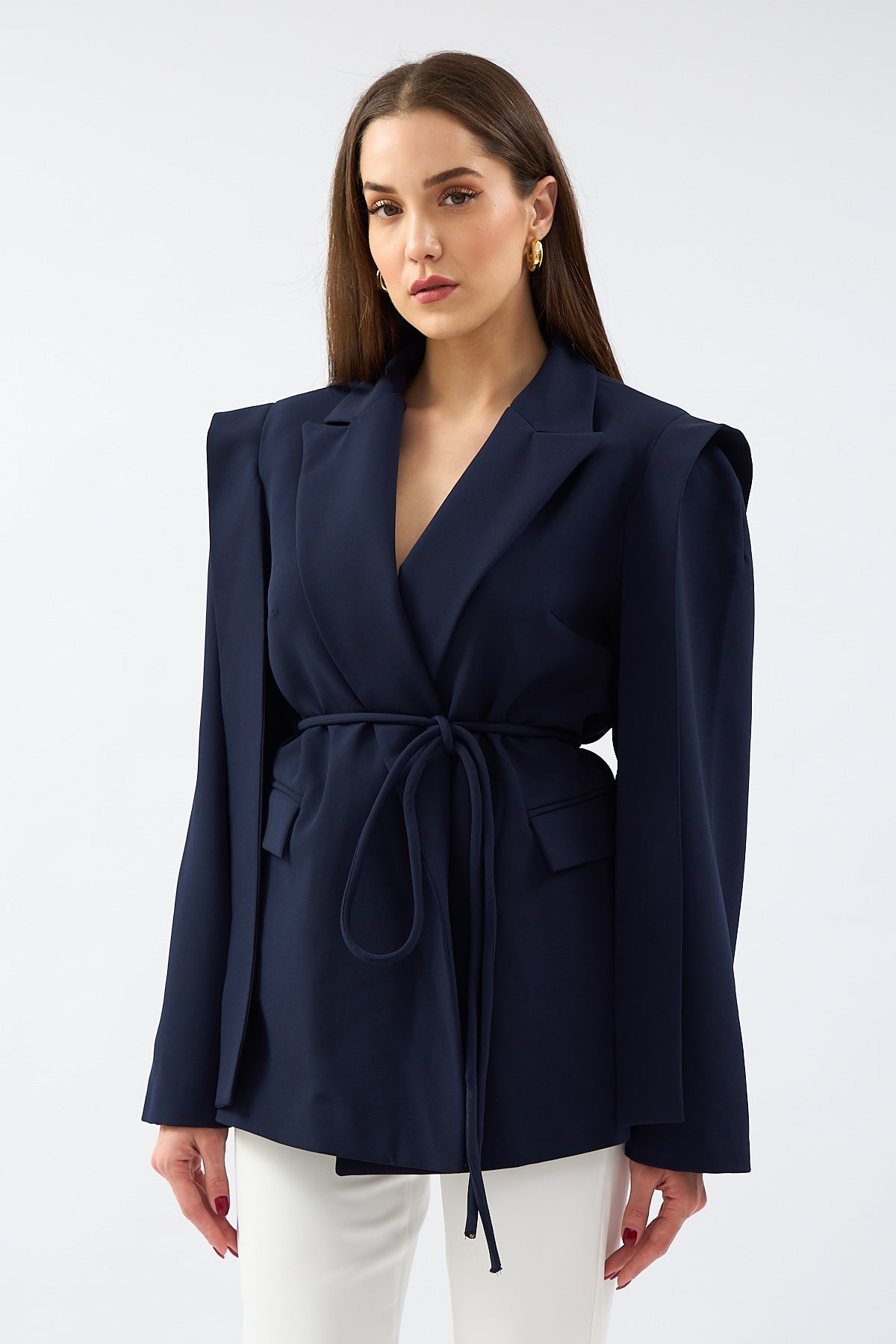 Oversize Cool Jacket Navy Blue - Lebbse