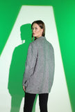 6- رمادى بليزر رصاصي مخطط اوفرسايز - OVERSIZR Striped Grey blazer Jacket