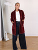 Burgundy Fur Cardigan