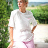 Padded Stripe Detail Basic T-shirt - Lebbse