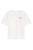 Padded Stripe Detail Basic T-shirt - Lebbse