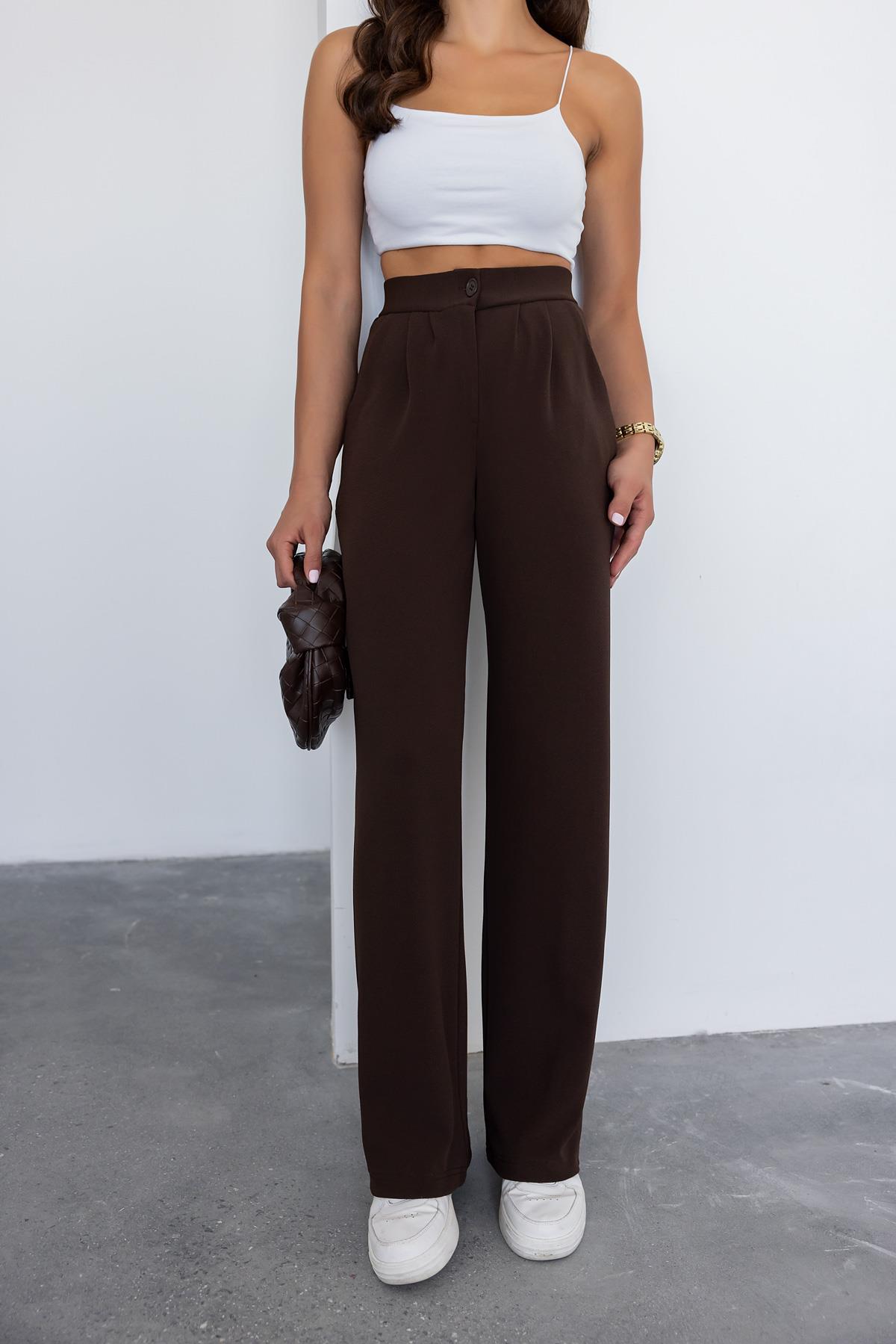 Palazzo Pants with Pockets - BROWN - Lebbse