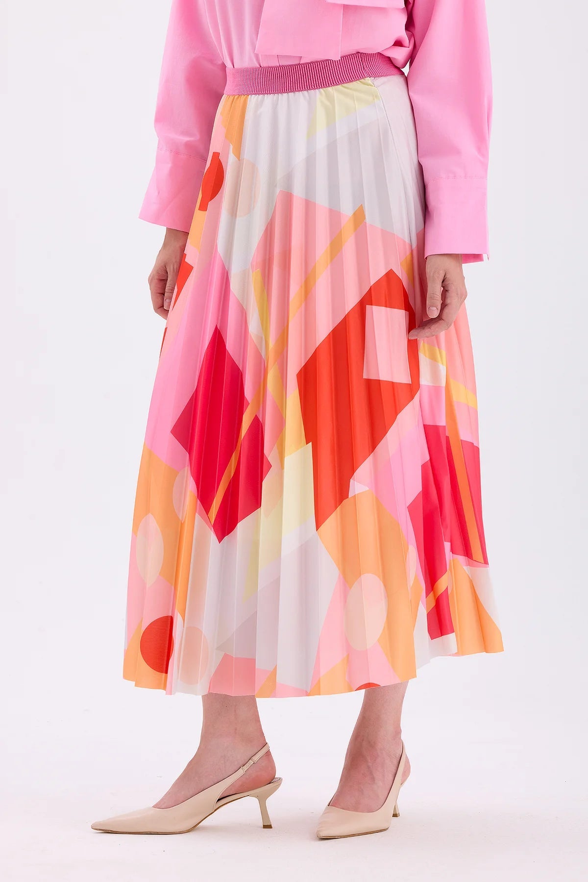 PATTERNED DRY ROSE PLEATED SKIRT | November Vibes | Skirt | Lebbse PATTERNED DRY ROSE PLEATED SKIRT | November Vibes | Skirt | Lebbse