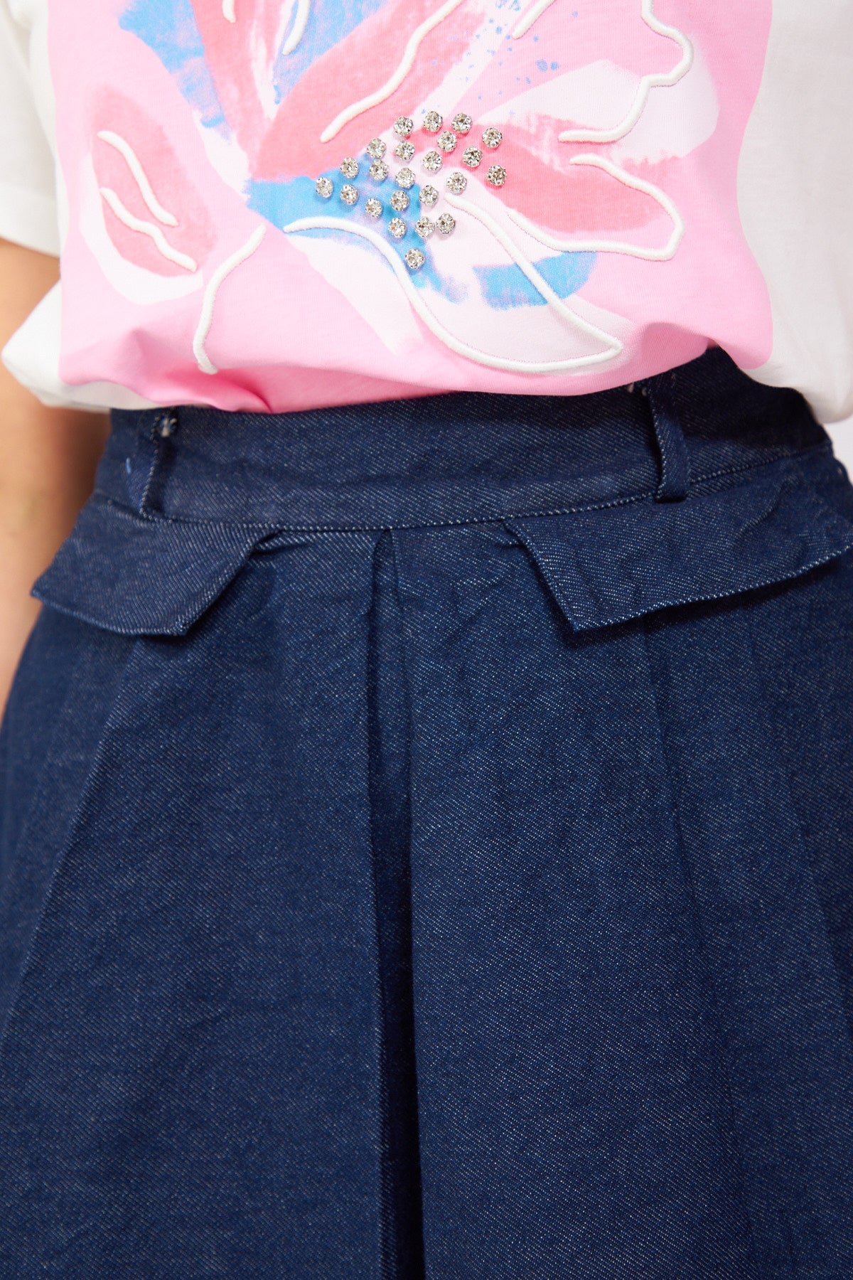 Blue Pleated Mini Denim Skirt | CLOTHES | Skirt | Lebbse Blue Pleated Mini Denim Skirt | CLOTHES | Skirt | Lebbse