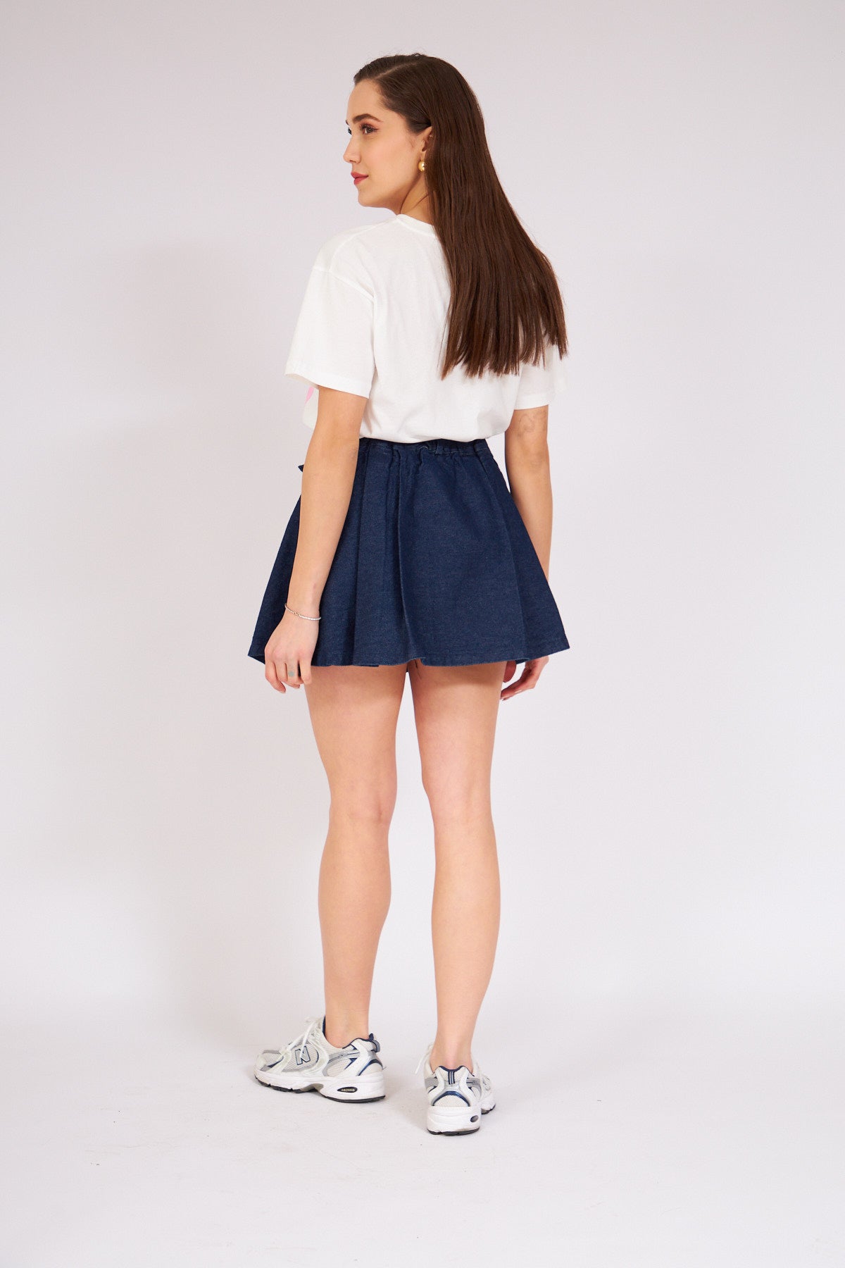Blue Pleated Mini Denim Skirt | CLOTHES | Skirt | Lebbse Blue Pleated Mini Denim Skirt | CLOTHES | Skirt | Lebbse