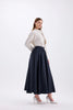 PLEATED NAVY BLUE SKIRT - Lebbse