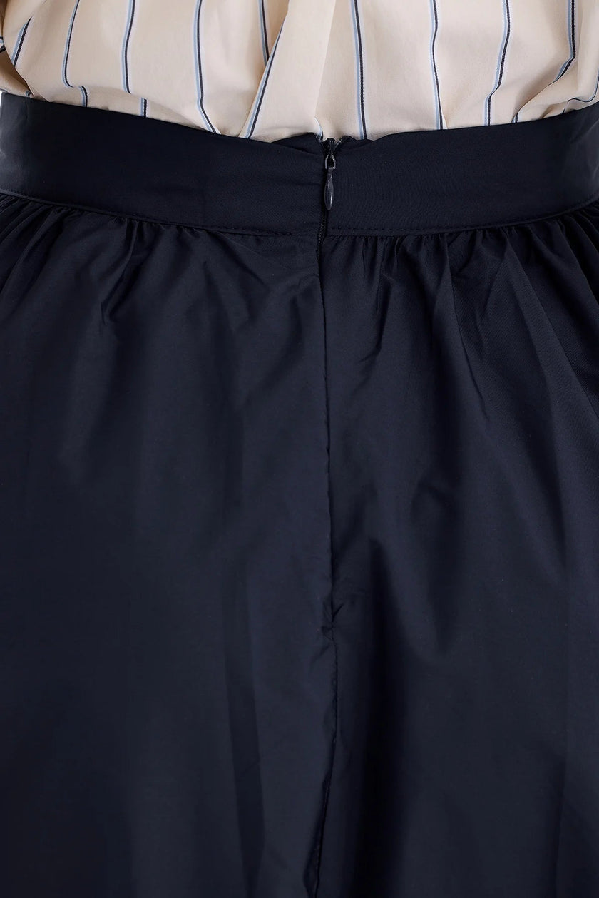 PLEATED NAVY BLUE SKIRT - Lebbse