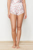 Powder Satin Heart Lace Detailed Rope Strap Woven Pajama Set - Lebbse