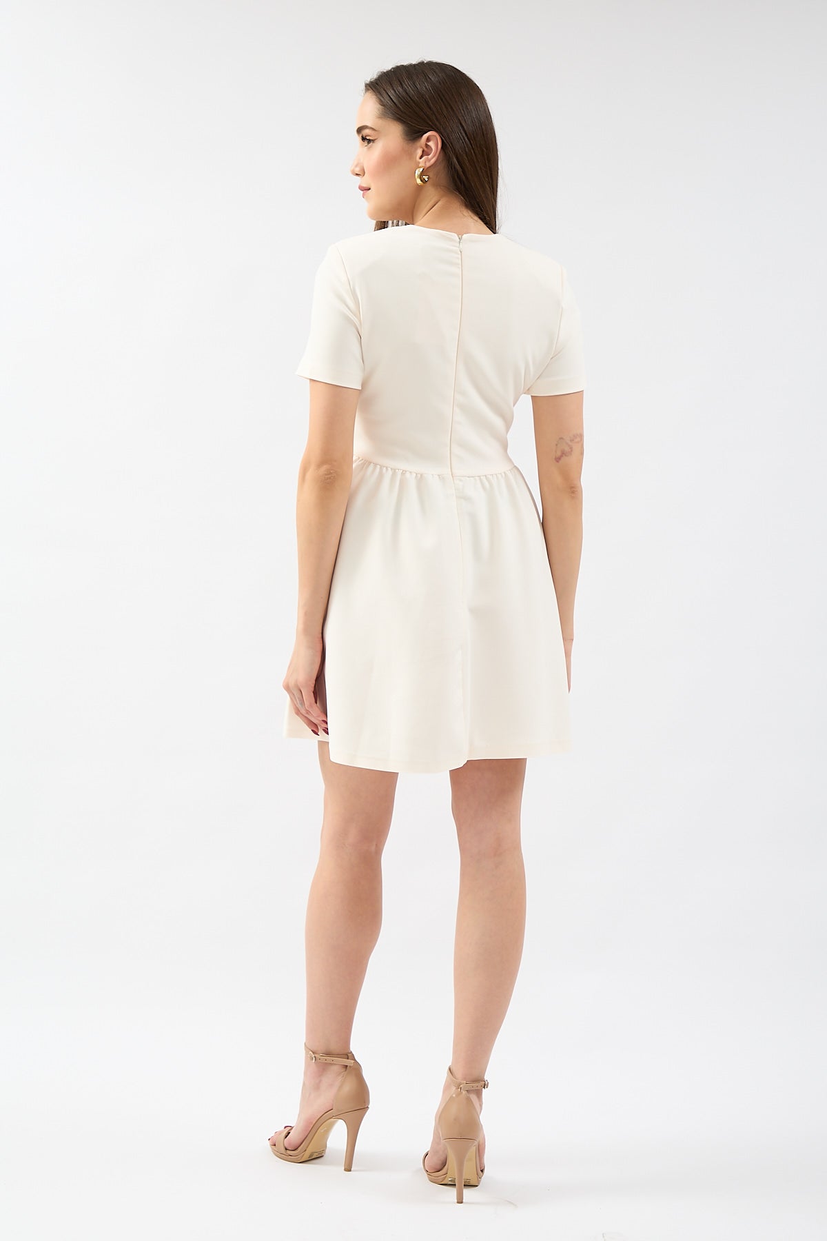 Premium Big Rose Detailed Crepe Dress | CLOTHES | DRESS | Lebbse Premium Big Rose Detailed Crepe Dress | CLOTHES | DRESS | Lebbse