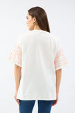 Printed and Cord Detailed Tshirt - Lebbse