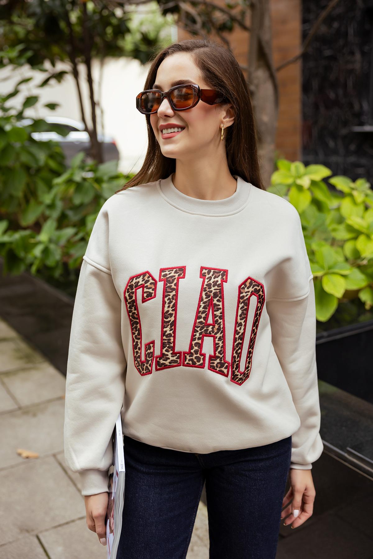 Raised Sweatshirt - CREAM - Lebbse