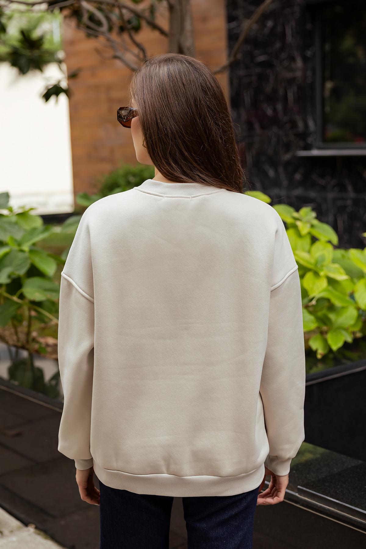 Raised Sweatshirt - CREAM - Lebbse