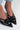 RALFHI BLACK Patent Leather ACCESSORY DETAIL ANKLE - TIED WOMEN'S THIN HEEL SHOES - Lebbse