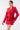 Rose Detail Jacket Mini Skirt Set Red - Lebbse