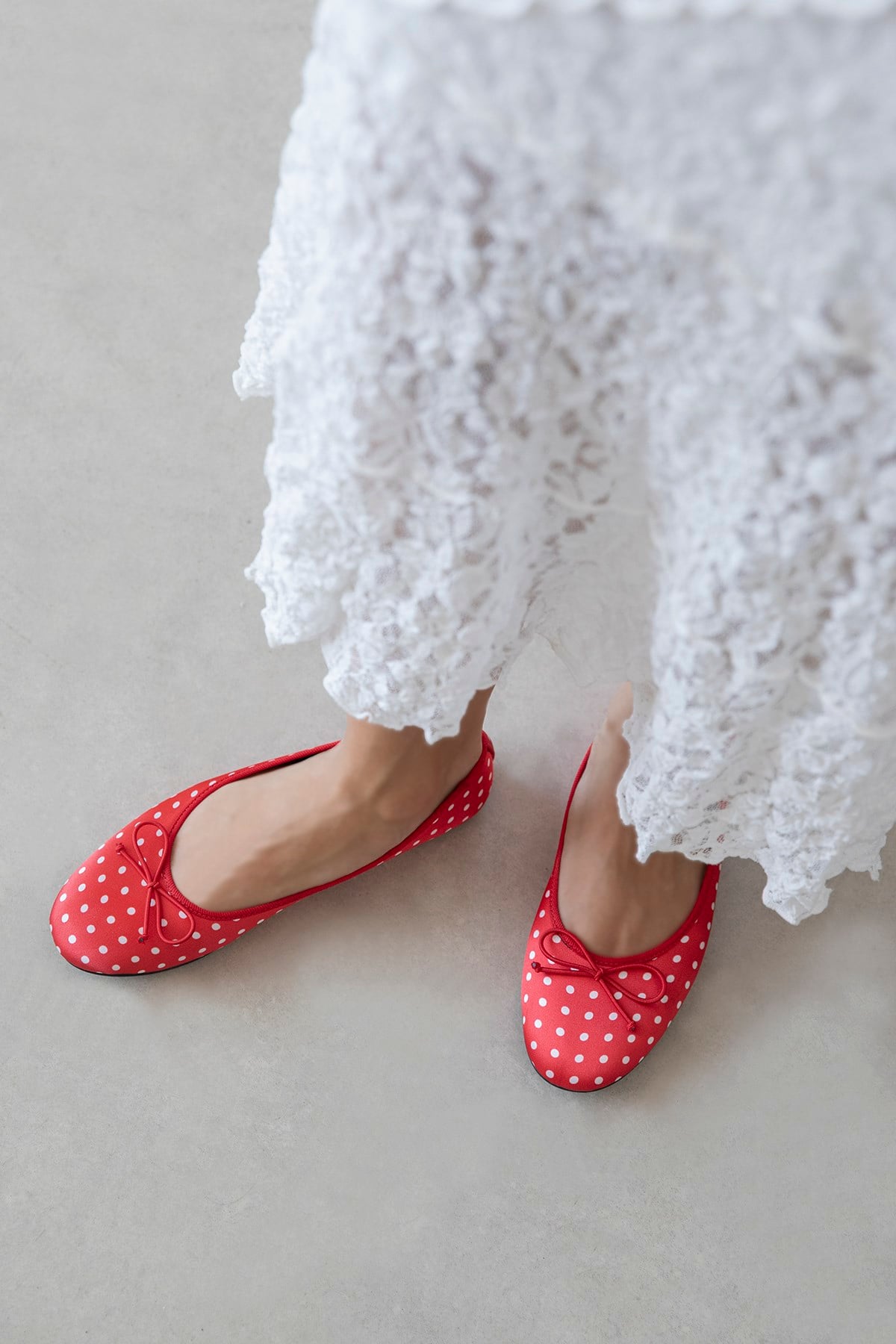 LILY RED POLKA DOT SATIN BOW DETAIL WOMEN’S BALLET FLATS | Ballet Flats | FOOTWEAR | Lebbse LILY RED POLKA DOT SATIN BOW DETAIL WOMEN’S BALLET FLATS | Ballet Flats | FOOTWEAR | Lebbse