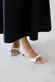OWEN BEIGE SATIN HIGH HEEL WOMEN’S SLIPPERS