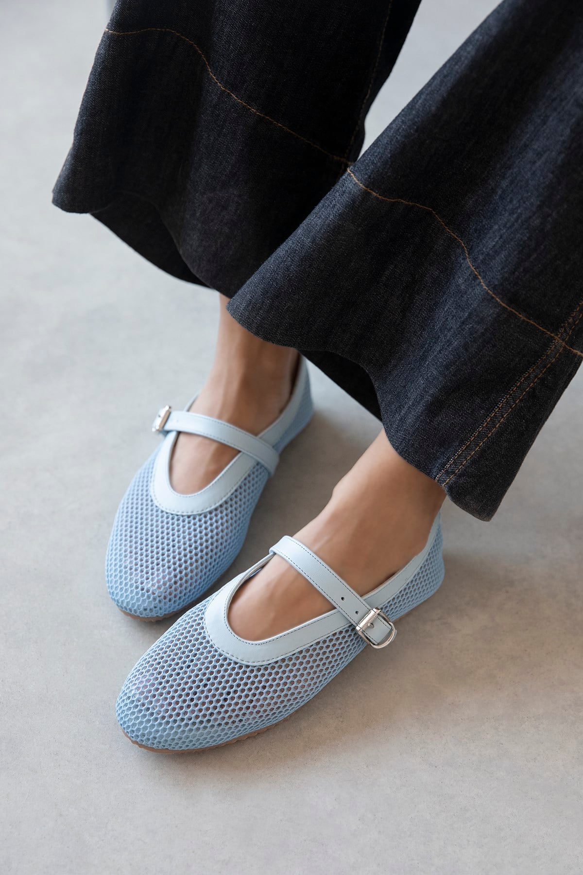 CAROL BABY BLUE LACE & MESH DETAIL WOMEN’S BALLET FLATS | Ballet Flats | FOOTWEAR | Lebbse CAROL BABY BLUE LACE & MESH DETAIL WOMEN’S BALLET FLATS | Ballet Flats | FOOTWEAR | Lebbse