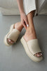 Darriel Thick Heeled Women's Slippers- BEIGE